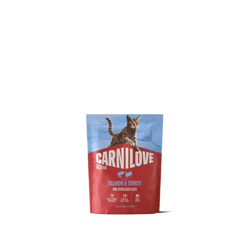 Koop Online Carnilove Active Zalm en Kalkoen Gesteriliseerde Kat 400 gram