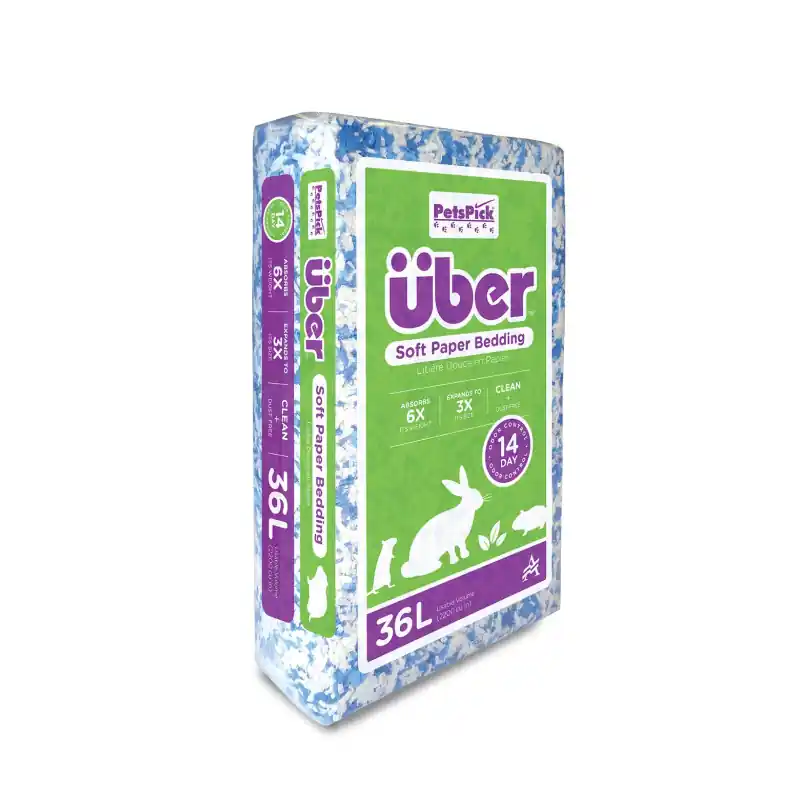 Bestseller Petspick Uber Paper Bedding Blue/ White 36 Liter