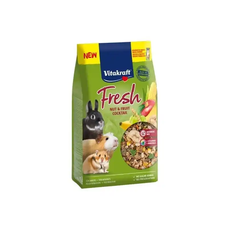 Vitakraft Fresh Nut & Fruit Cocktail voor Konijnen & Knaagdieren Tijdelijk Beschikbaar
