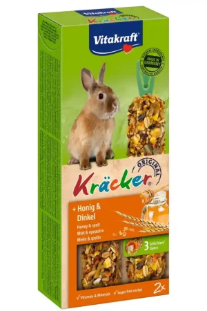 Nu Kopen Vitakraft Kräcker Konijn Honing en Spelt 2 stuks