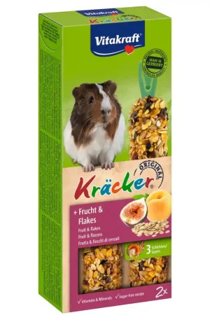 Exclusieve Aanbieding Vitakraft Kräcker Cavia Fruit en Flakes 2 stuks