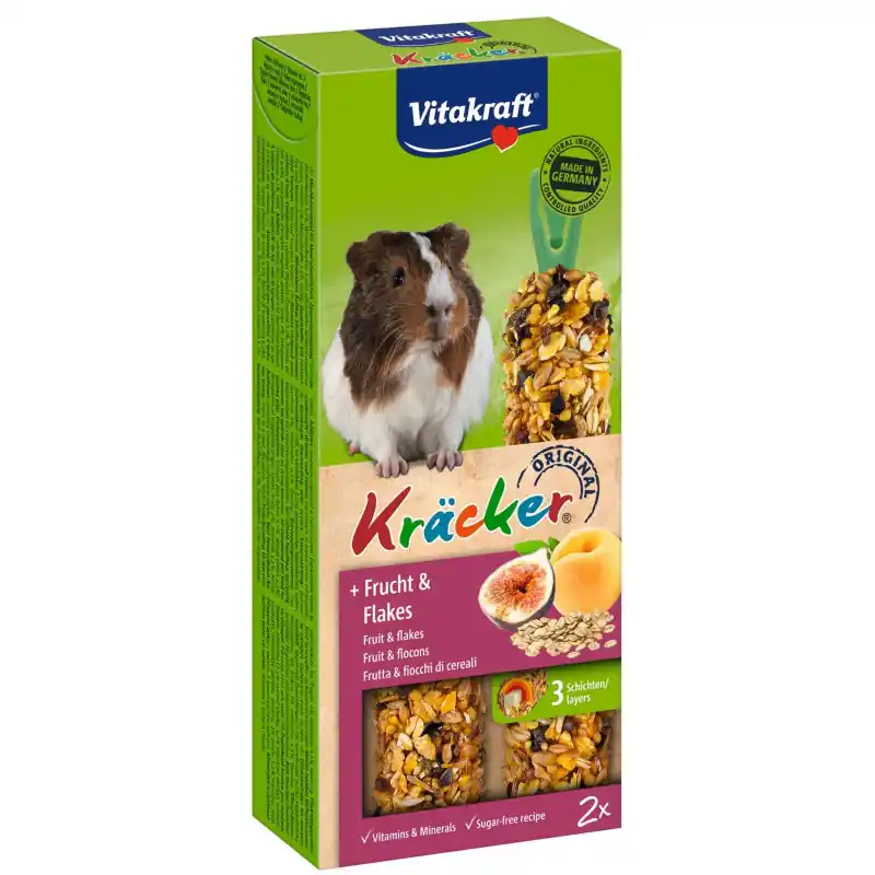 Exclusieve Aanbieding Vitakraft Kräcker Cavia Fruit en Flakes 2 stuks