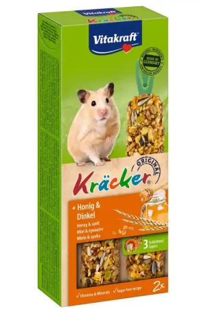 Meest Verkocht Vitakraft Kräcker Hamster Honing en Spelt 2 stuks
