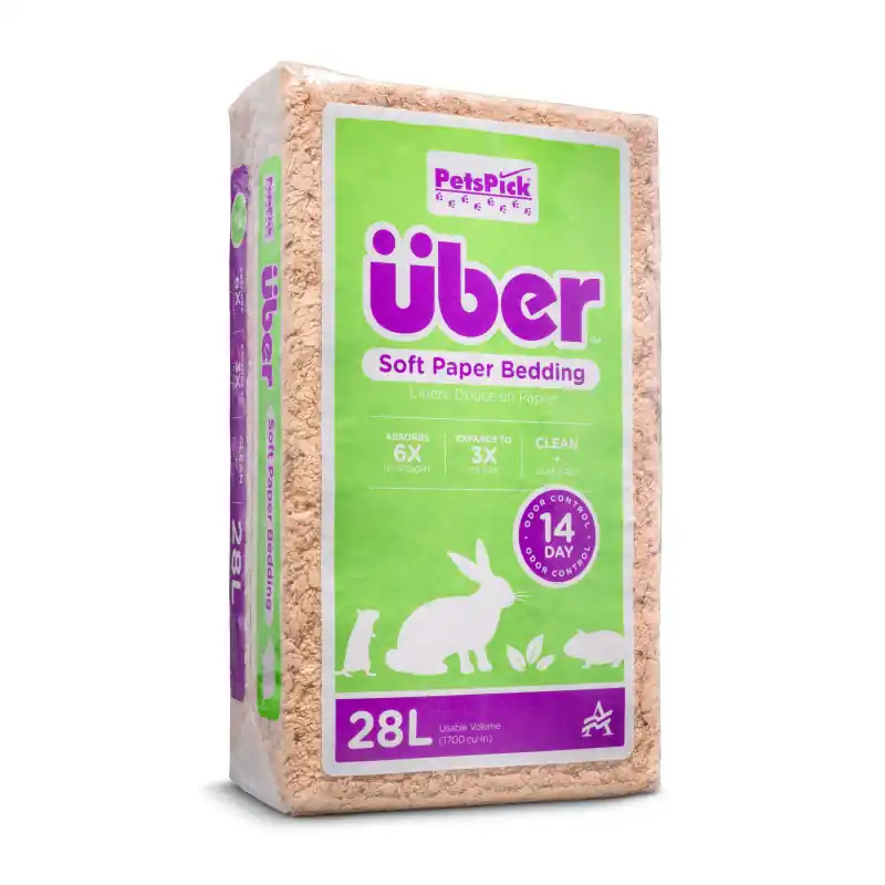 Aanbieding Petspick Uber Paper Bedding Natural 28 Liter