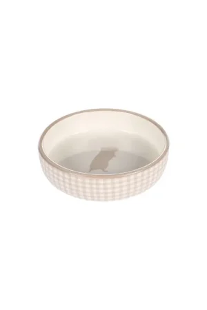 Flamingo Keramisch Caviavoer- en Waterbakje Mylo Beige/ Wit Nu Kopen