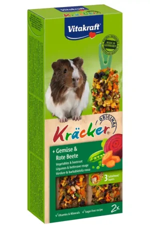 Vitakraft Kräcker Cavia Groente en Bieten 2 stuks Flitsaanbieding