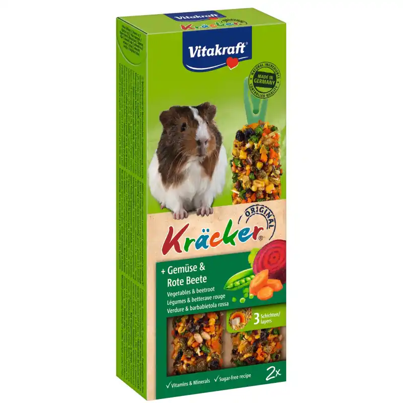 Vitakraft Kräcker Cavia Groente en Bieten 2 stuks Flitsaanbieding