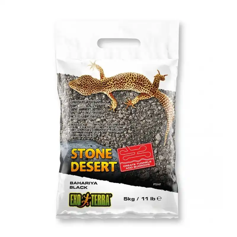 Exo Terra Stone Desert Substraat Bahariya Zwart 5 kg Betrouwbaar
