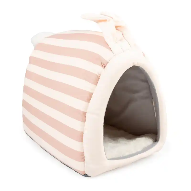 DuvoPlus Striped Konijnenhuis Pluche Meerkleurig Fabrieksprijs