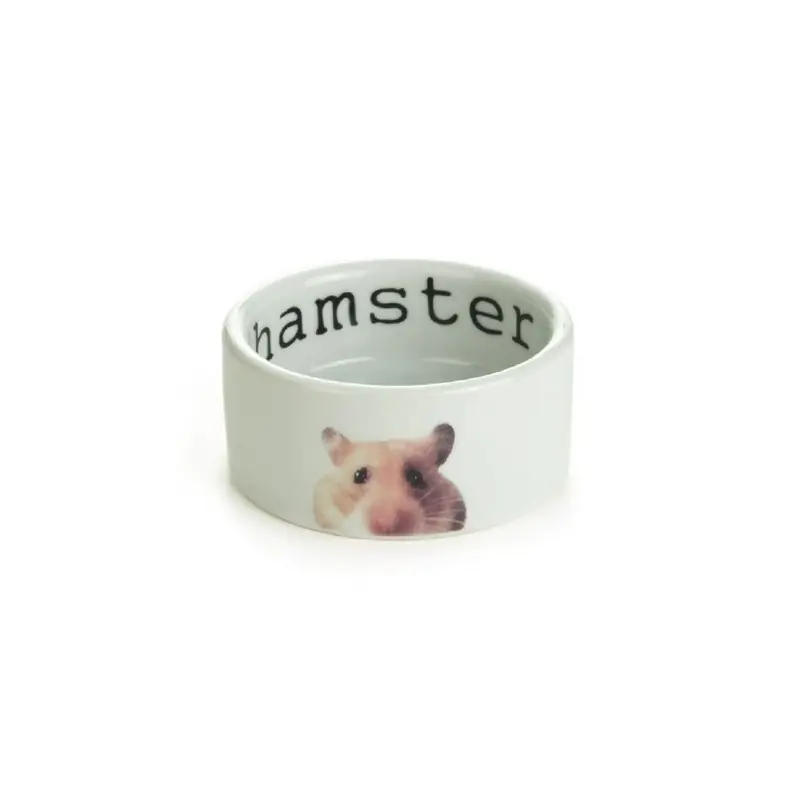 Must-Have Keramiek Hamstervoer- en Waterbakje Snapshot Wit