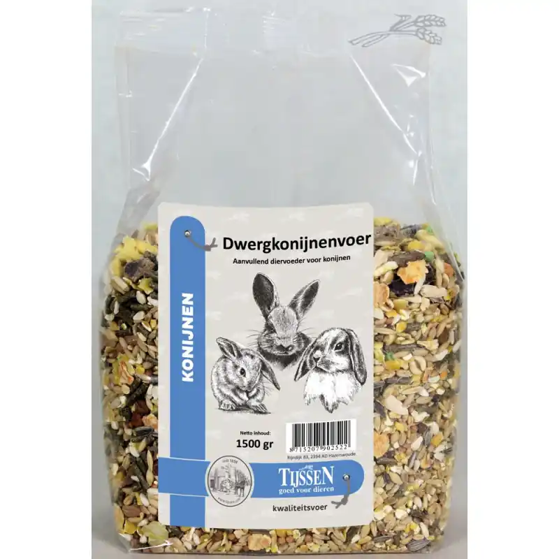 Betrouwbaar Tijssen Dwergkonijnenvoer 1,5 kg
