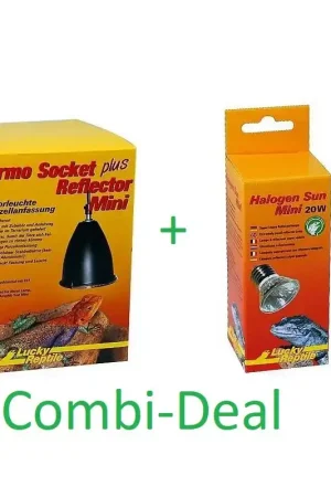 Koopje Lucky Reptile Thermo Socket + Reflector Mini + Halogen sun Mini 20W