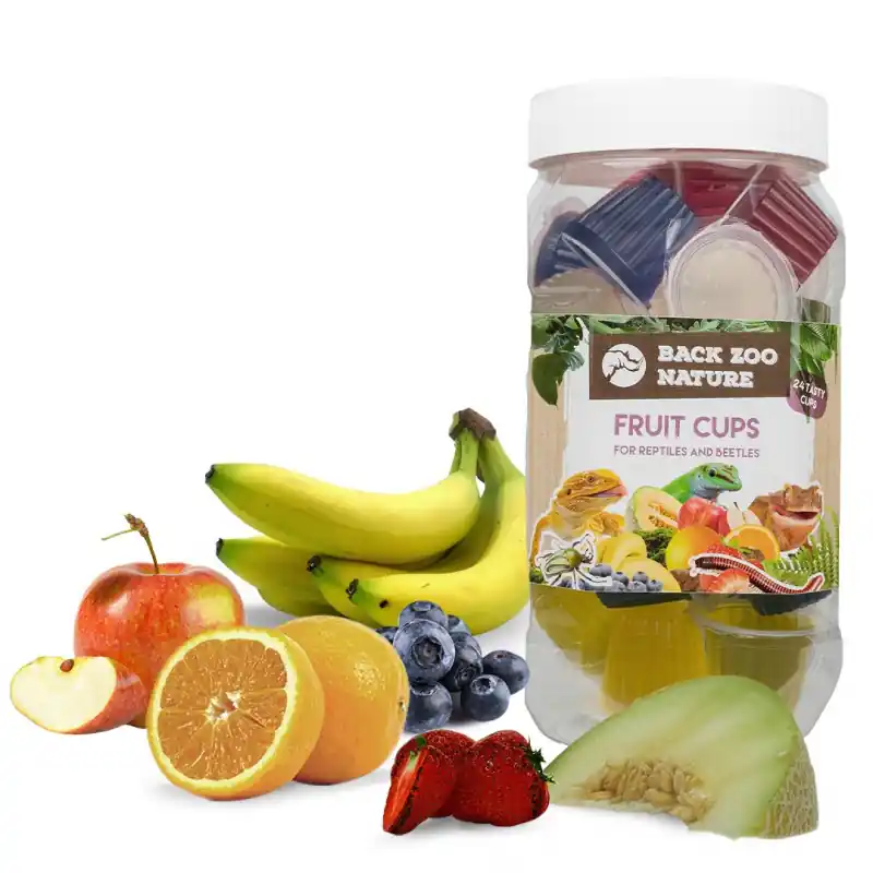 Back Zoo Nature Fruitkuipjes Mix voor Reptielen en Kevers 24 stuks Beperkte Voorraad