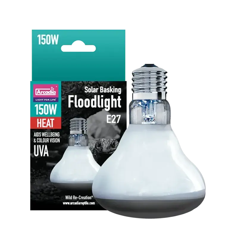 Arcadia Basking Solar Lamp Floodlight UVA 3200K 150W E27 Koop Vandaag