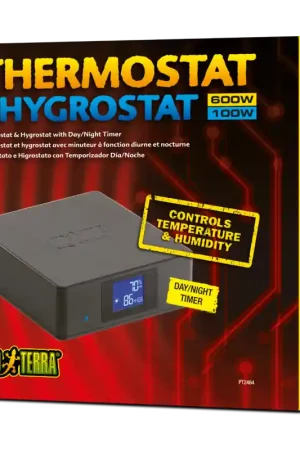 Exo Terra Thermostaat & Hygrostaat met Timer 600w Gratis Retour