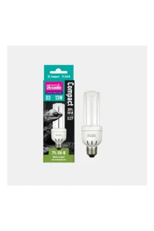 Arcadia D3 Compact Lamp Mini 7% Uvb 13 W Beperkt Aanbod