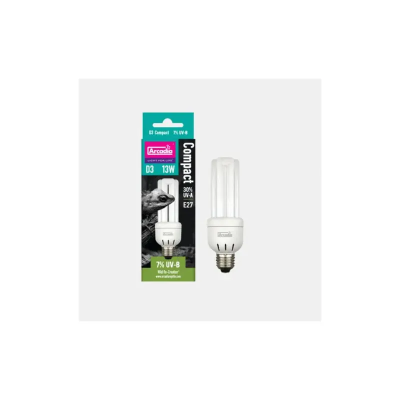 Arcadia D3 Compact Lamp Mini 7% Uvb 13 W Beperkt Aanbod