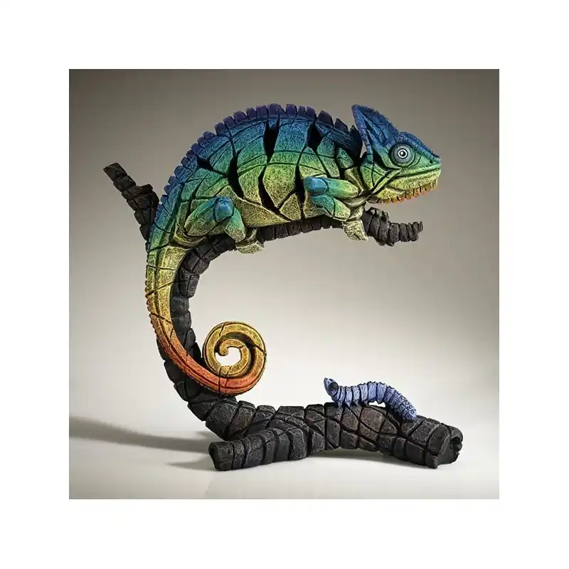Edge Sculpture Kameleon Regenboog Blauw Lage Kosten
