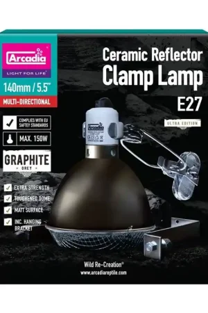 Arcadia Reflector Klem Lamp 200 MM Grafiet Weekendaanbieding