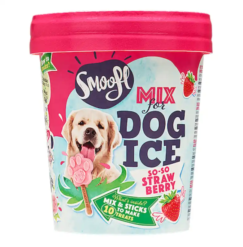 Dagaanbieding Smoofl honden ijsmix aardbei