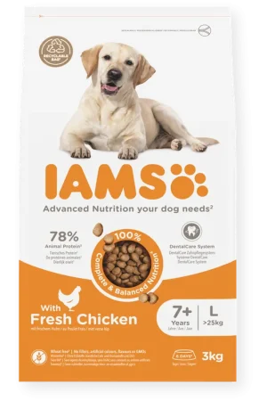 Beperkt Aanbod IAMS dog senior large kip