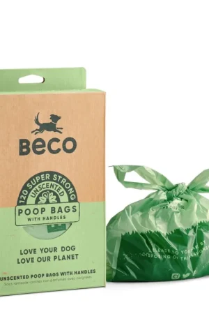 Tijdelijk Beschikbaar Beco poepzakjes met handvatten (recycled)