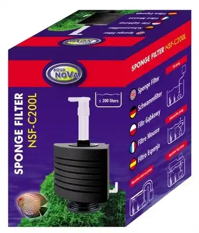 Koop Online Aqua Nova hoek sponsfilter tot 200L - NSF-C200L