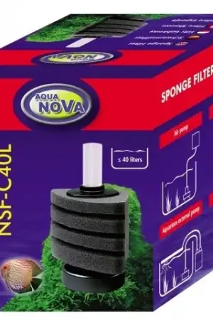 Aqua Nova hoek sponsfilter tot 40L - NSF-C40L Laatste Kans