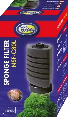 Op = Op Aqua Nova hoek sponsfilter tot 80L - NSF-C80L