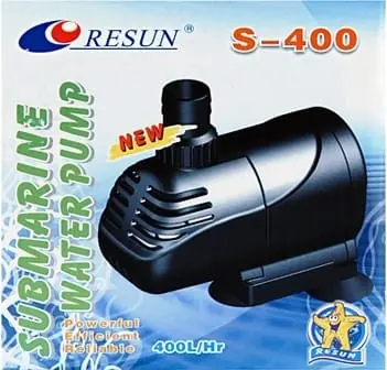 Op = Op Resun S-400 aquariumpomp dompelpomp - 400 L/H