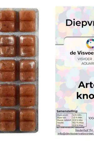 Op = Op Artemia + knoflook diepvriesvoer 100g blister