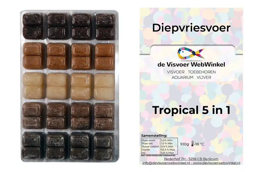 Lage Kosten Tropical 5 in 1 diepvriesvoer 100g blister