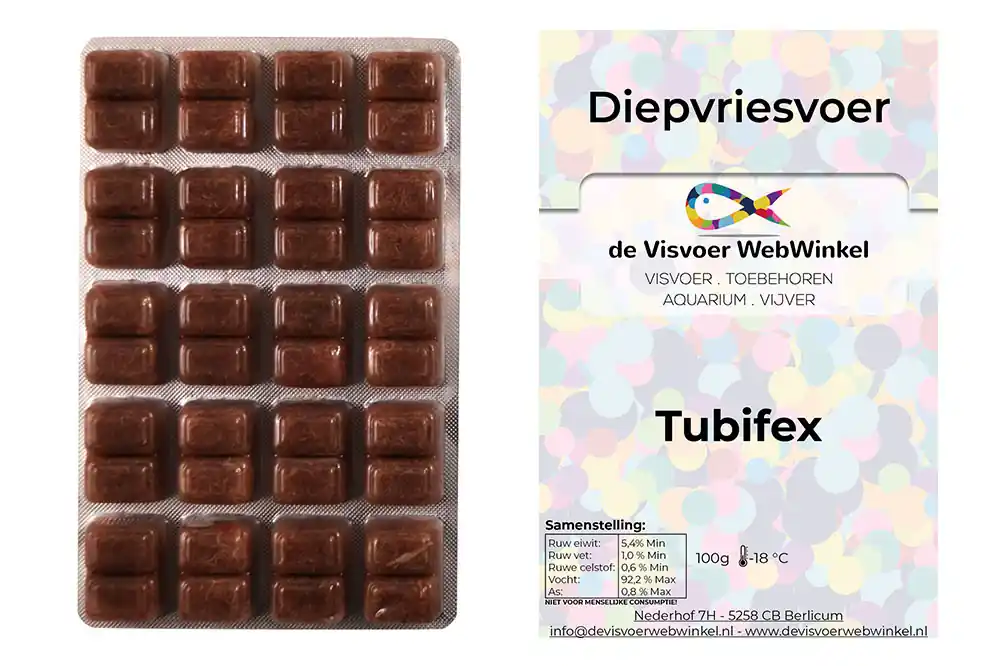 Favoriet Tubifex diepvriesvoer 100g blister