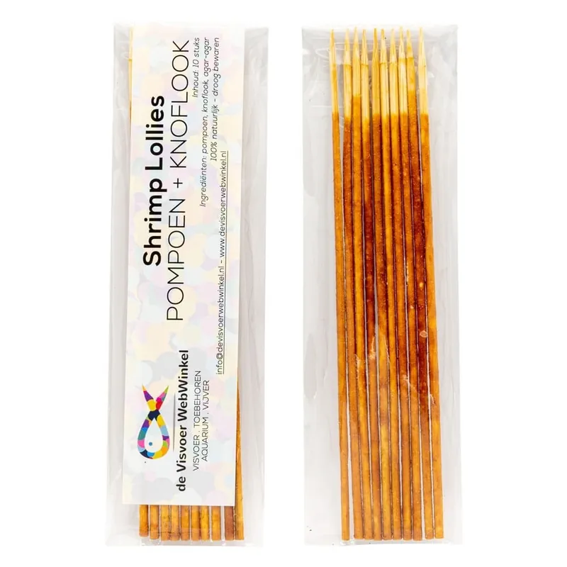 Op = Op Garnalen Lollies pompoen-knoflook 10 stuks