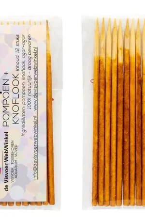 Nano Garnalen Lollies - pompoen-knoflook 12 stuks Finale Uitverkoop