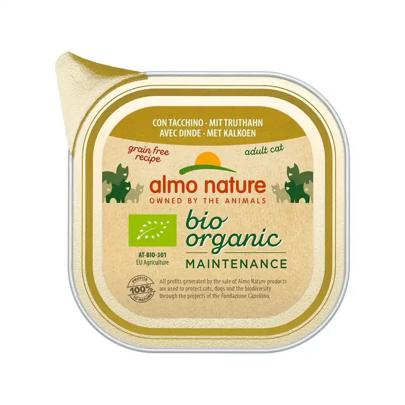 Almo Nature Bio Organic Maintenance Kattenvoer - Kalkoen Beperkte Voorraad