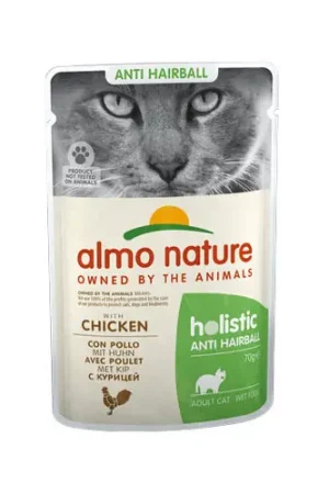 Almo Nature Cat Anti-Hairball Kattenvoer - Maaltijdzakje - Kip Hete Deal