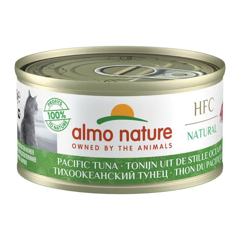 Almo Nature HFC 70 Natural Kattenvoer - Blik - Tonijn uit Stille Oceaan Betrouwbaar