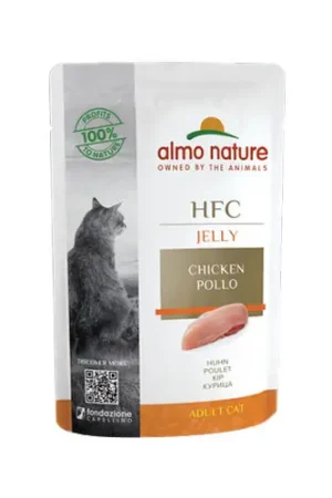 Almo Nature HFC Jelly Kattenvoer - Maaltijdzakje - Kip Hoge Kwaliteit