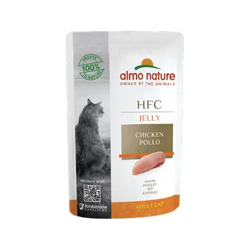Almo Nature HFC Jelly Kattenvoer - Maaltijdzakje - Kip Hoge Kwaliteit
