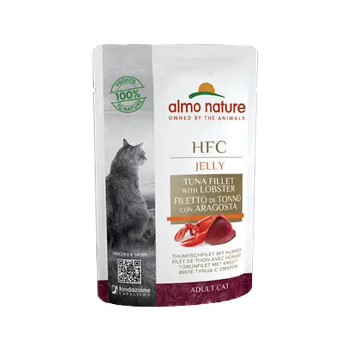 Direct Verzonden Almo Nature HFC Jelly Kattenvoer - Maaltijdzakje - Tonijnfilet met Kreeft