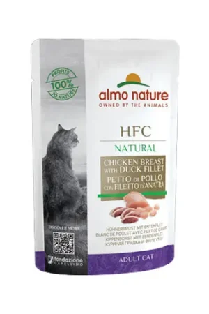Bestseller Almo Nature HFC Natural Kattenvoer - Maaltijdzakje - Kip & Eend