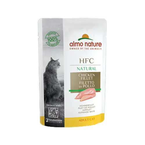 Almo Nature HFC Natural Kattenvoer - Maaltijdzakje - Kipfilet Gecertificeerd