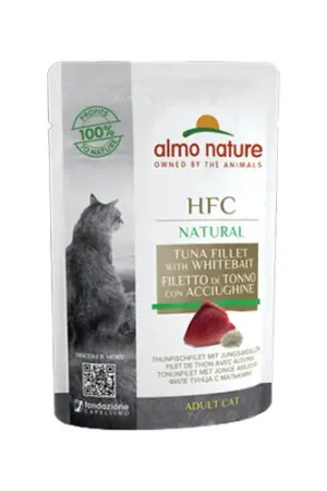 Almo Nature HFC Natural Kattenvoer - Maaltijdzakje - Tonijn en Jonge Ansjovis Laatste Versie