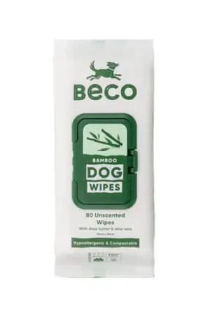 Beco Bamboo Dog Wipes - Unscented Superprijs