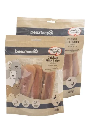 Beeztees Kipfilet Strips met Eend Voordeelprijs