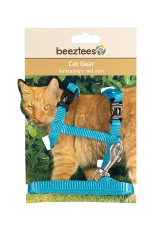 Beperkte Voorraad Beeztees Nylon Kattentuig Uni - Lichtblauw