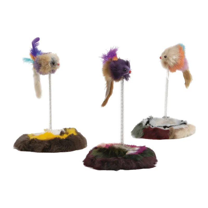 Beeztees Pluche Muis op Springveer Betaalbaar