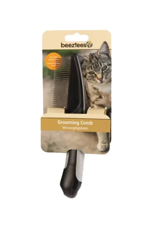 Beeztees Verzorgingskam - Kat - Zwart / Grijs Finale Uitverkoop