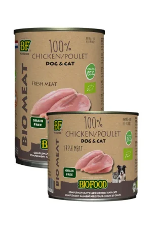 Biofood Organic 100% Kip - Hond & Kat Direct Verzonden